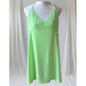 Xhilaration sexy vibrant lime green halter swim coverup